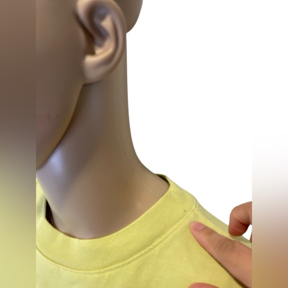 Agolde Green and Yellow Boxy Cuffed Sleeve T-Shirt - Picture 4 of 4